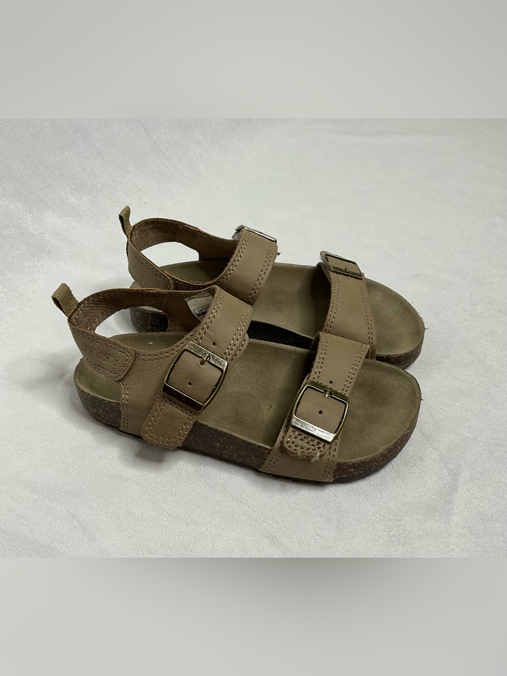 Carter's Aldus Footbed Sandals Brown Buckle Shoes Size 11